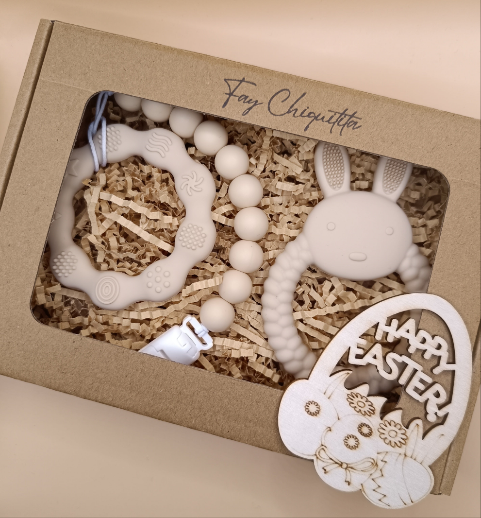 Mini teething gift box - Navajo white