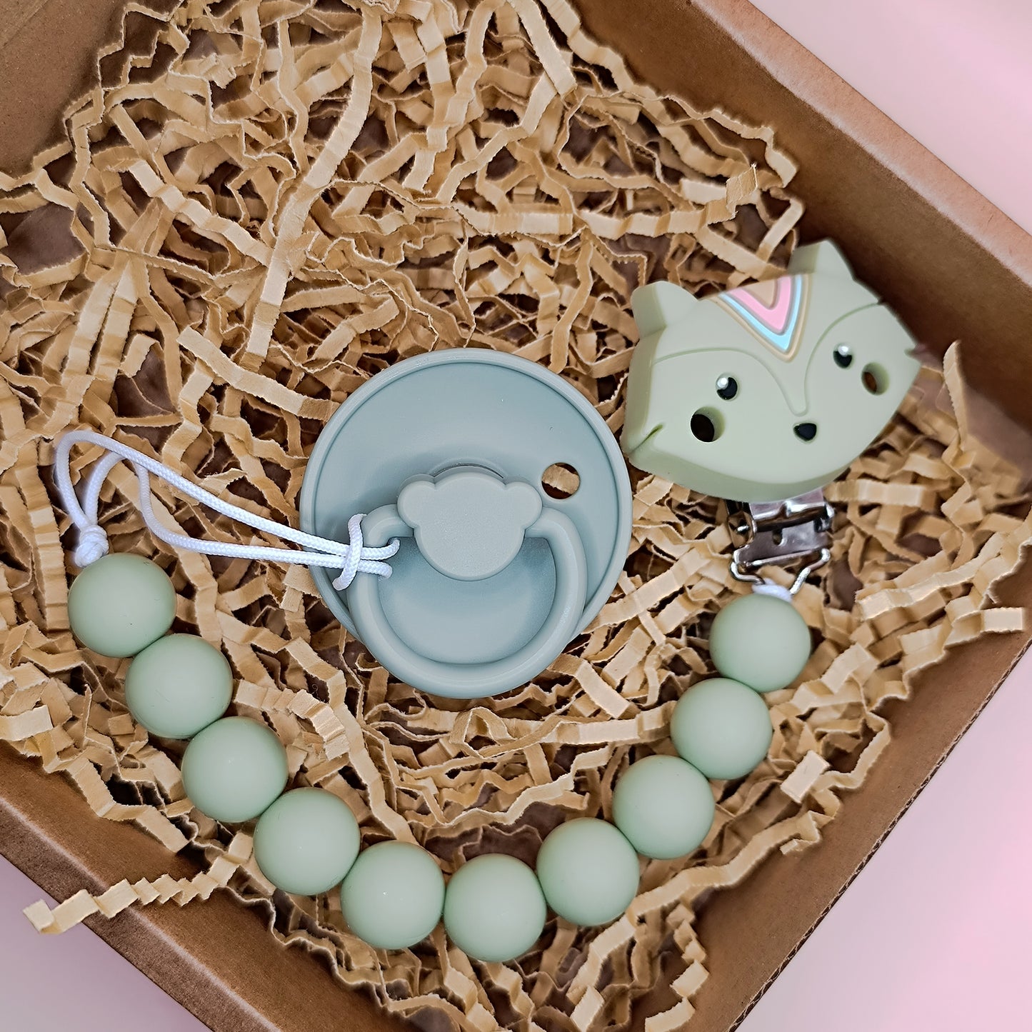 Pacifier with animal clip