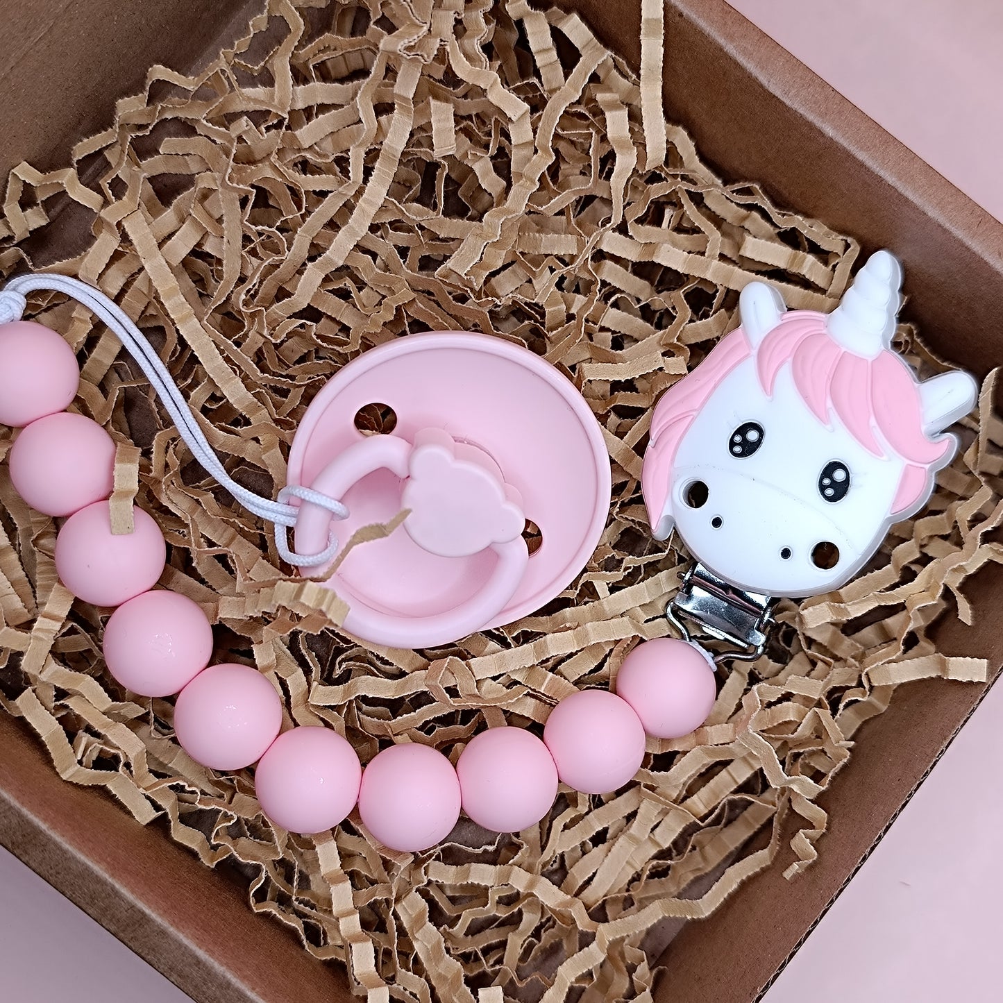 Pacifier with animal clip