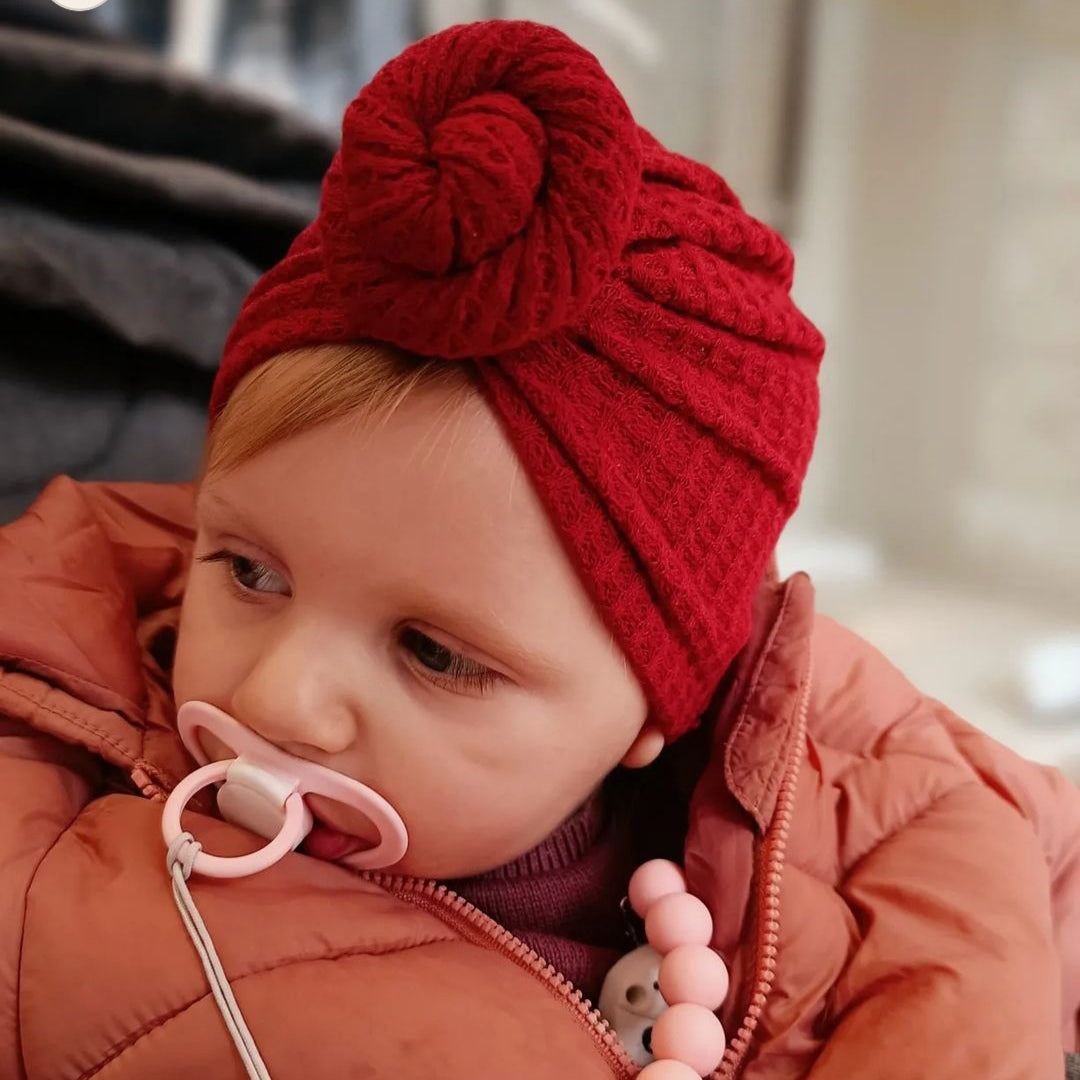 Bella baby turban passion red