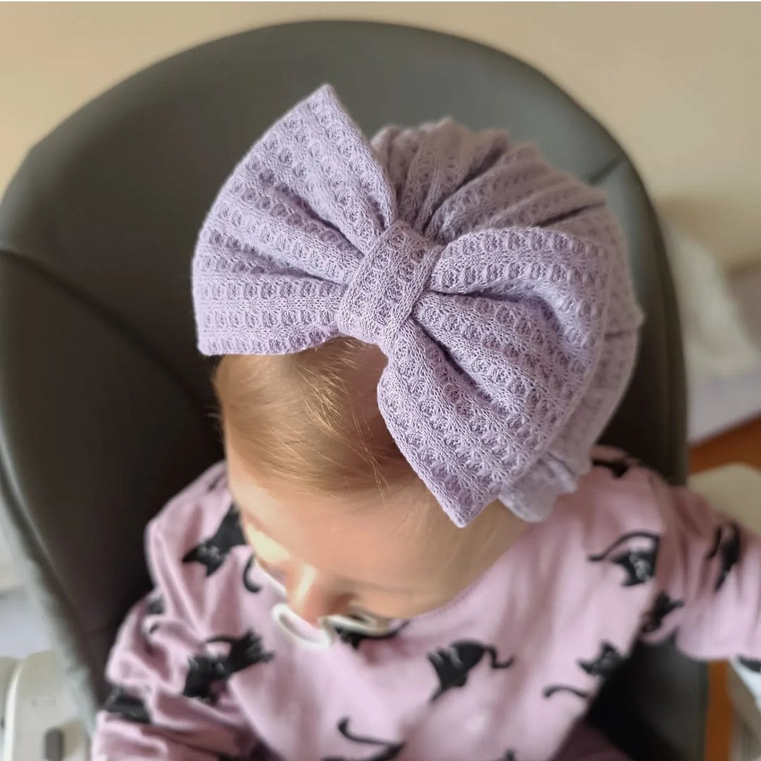 Bow baby turban Lavender