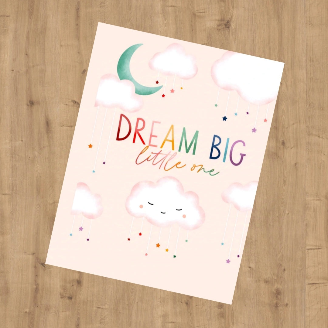 Dream big little one - wish card