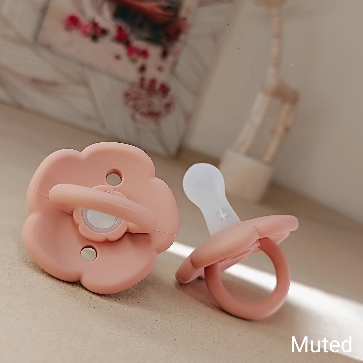 Pacifier flower muted - Μαλακή πιπίλα σιλικόνης