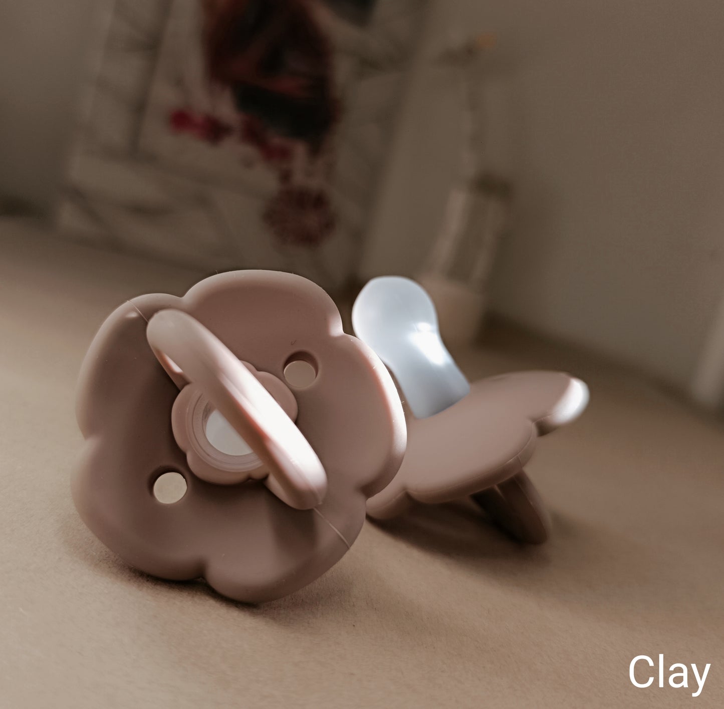 Pacifier flower clay - Μαλακή πιπίλα σιλικόνης
