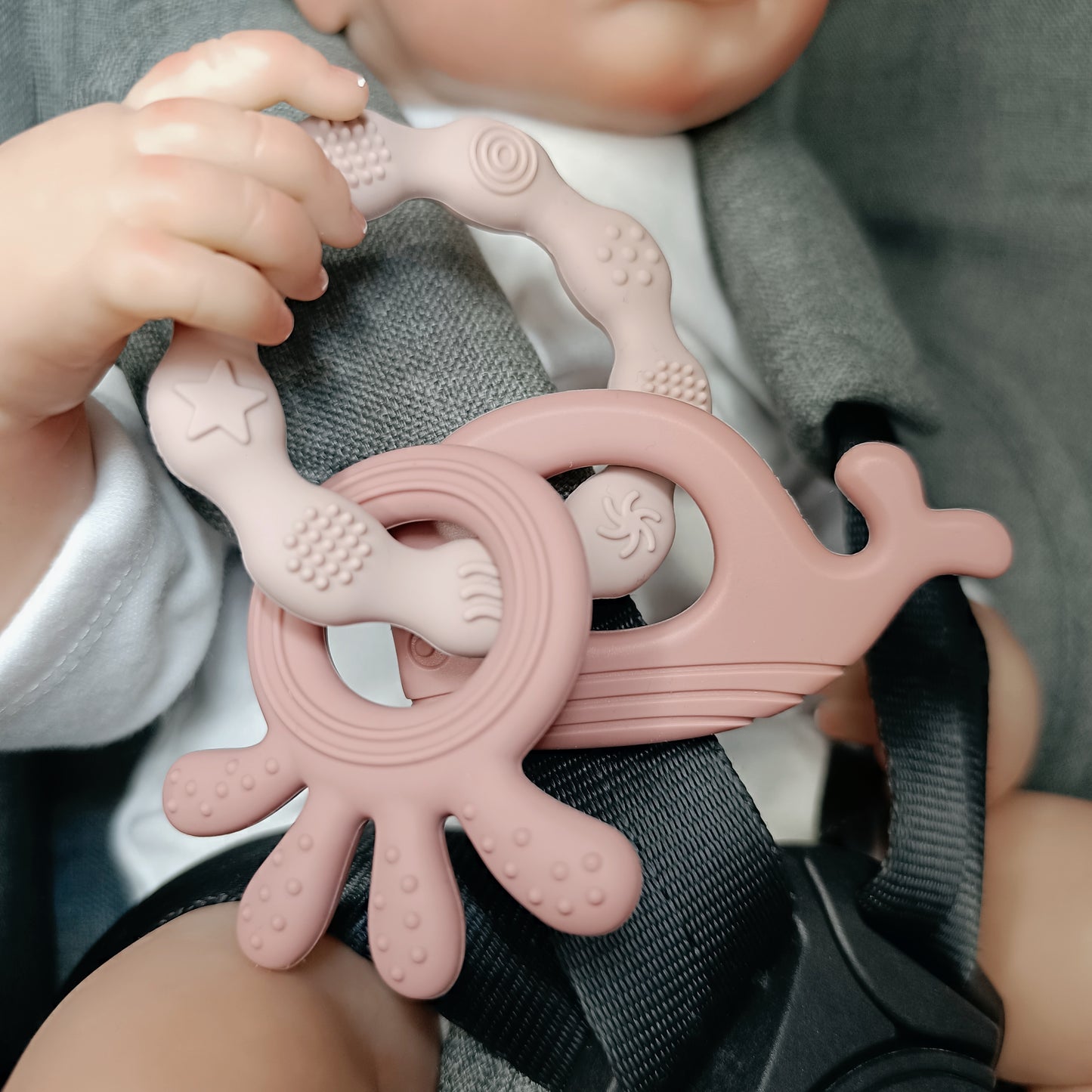 Rubber ring three piece set- μασητικό από σιλικόνη