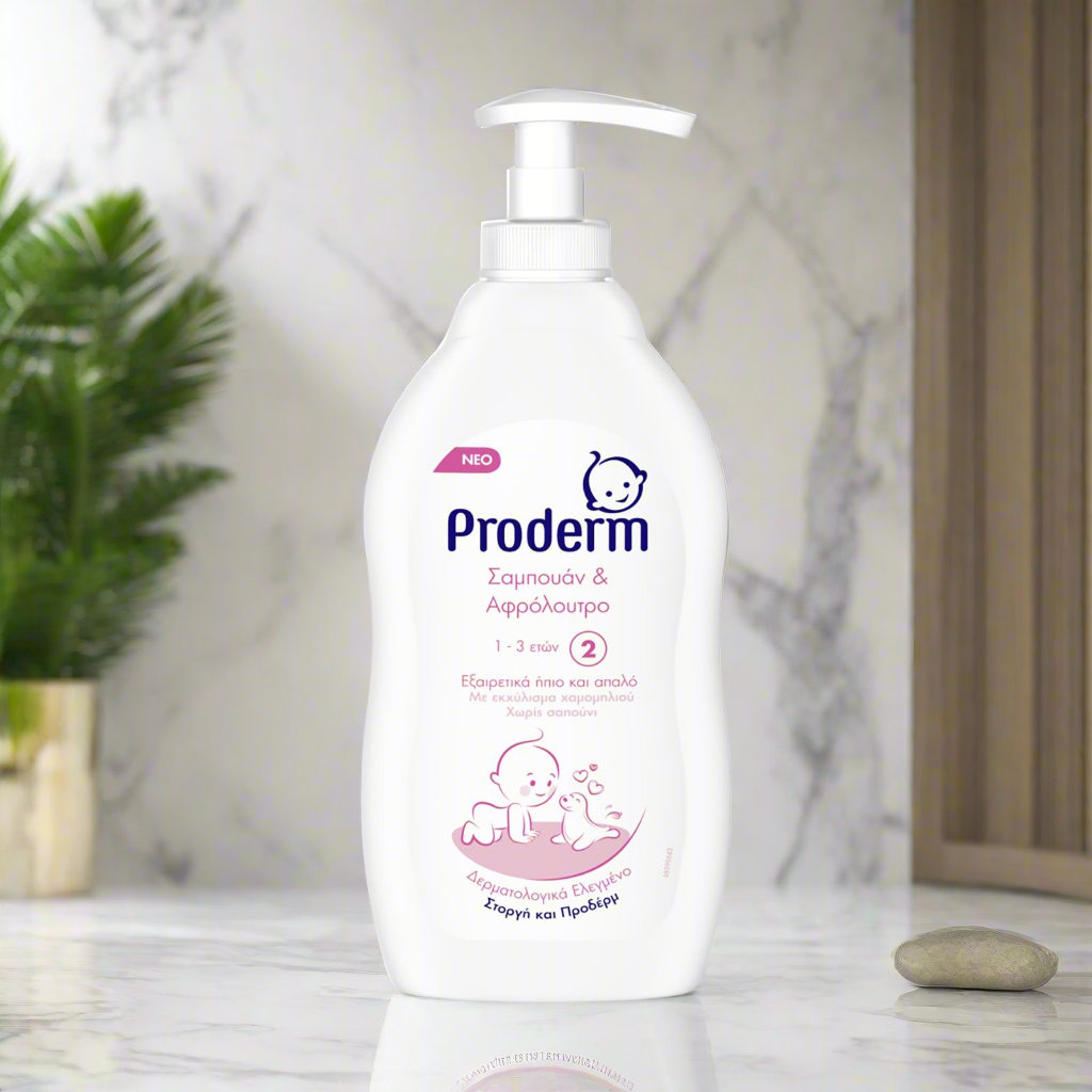 PRODERM Σαμπουάν & Αφρόλουτρο Νο2 1-3 ετών 400ml