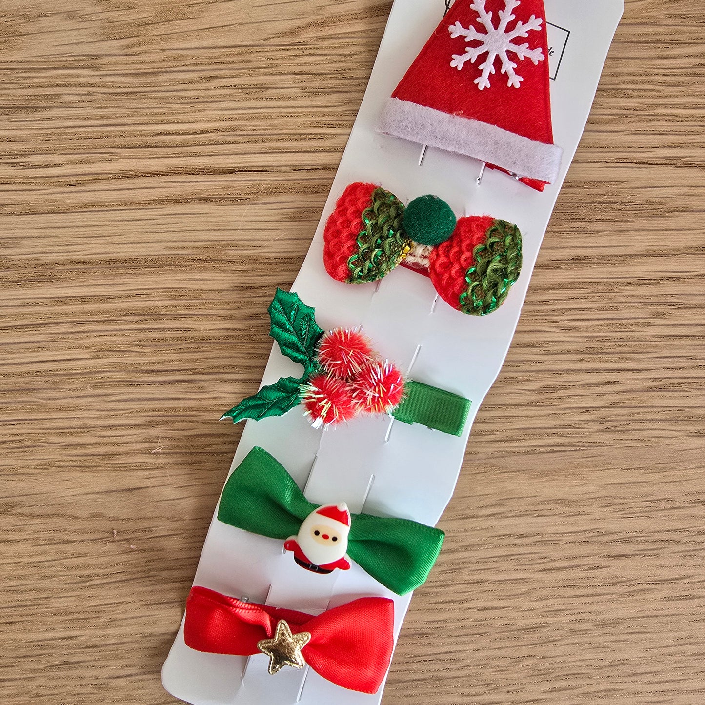 "Merry & Bright" hair clip