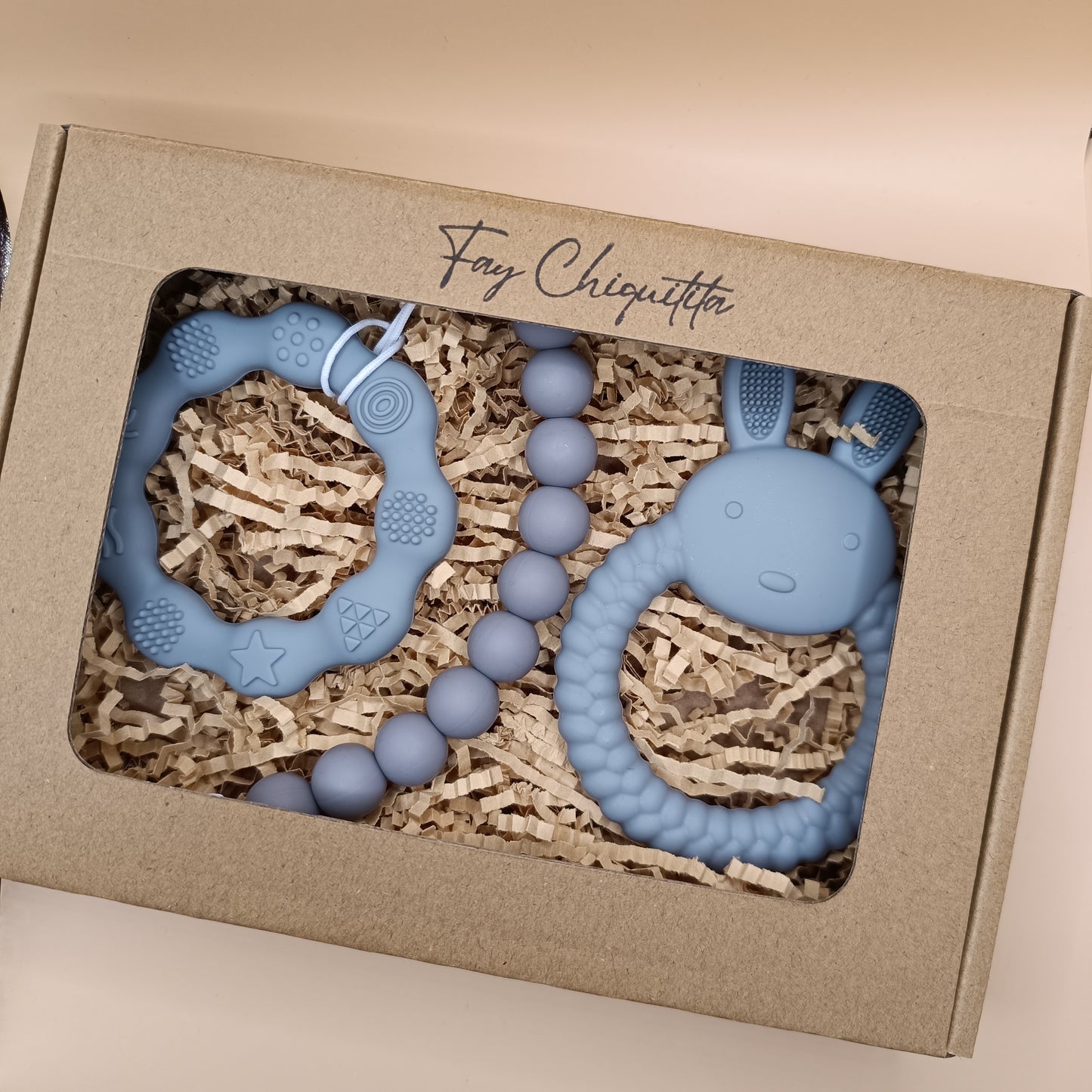 Mini teething gift box - Dark grey