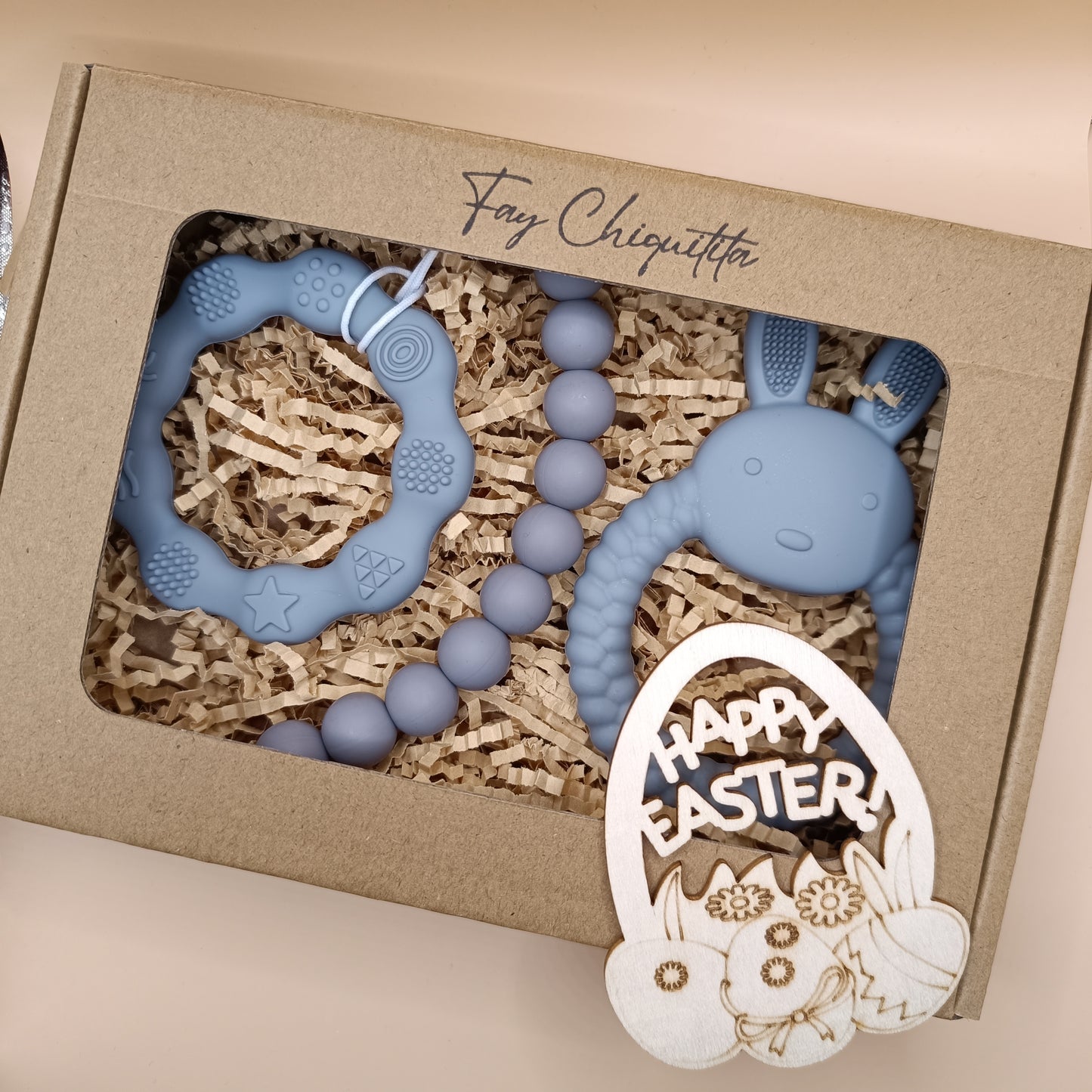 Mini teething gift box - Dark grey