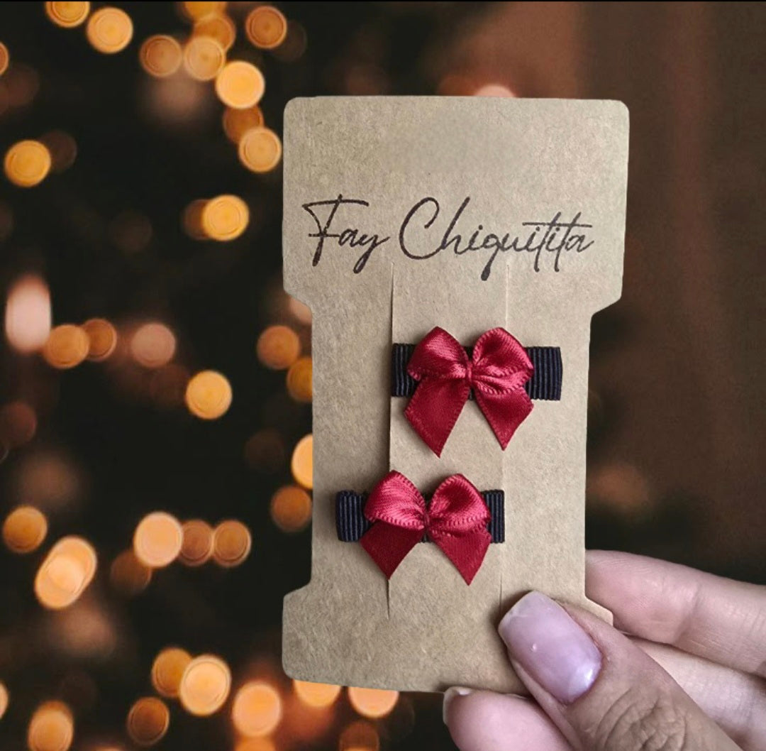 Mini bow hair clip