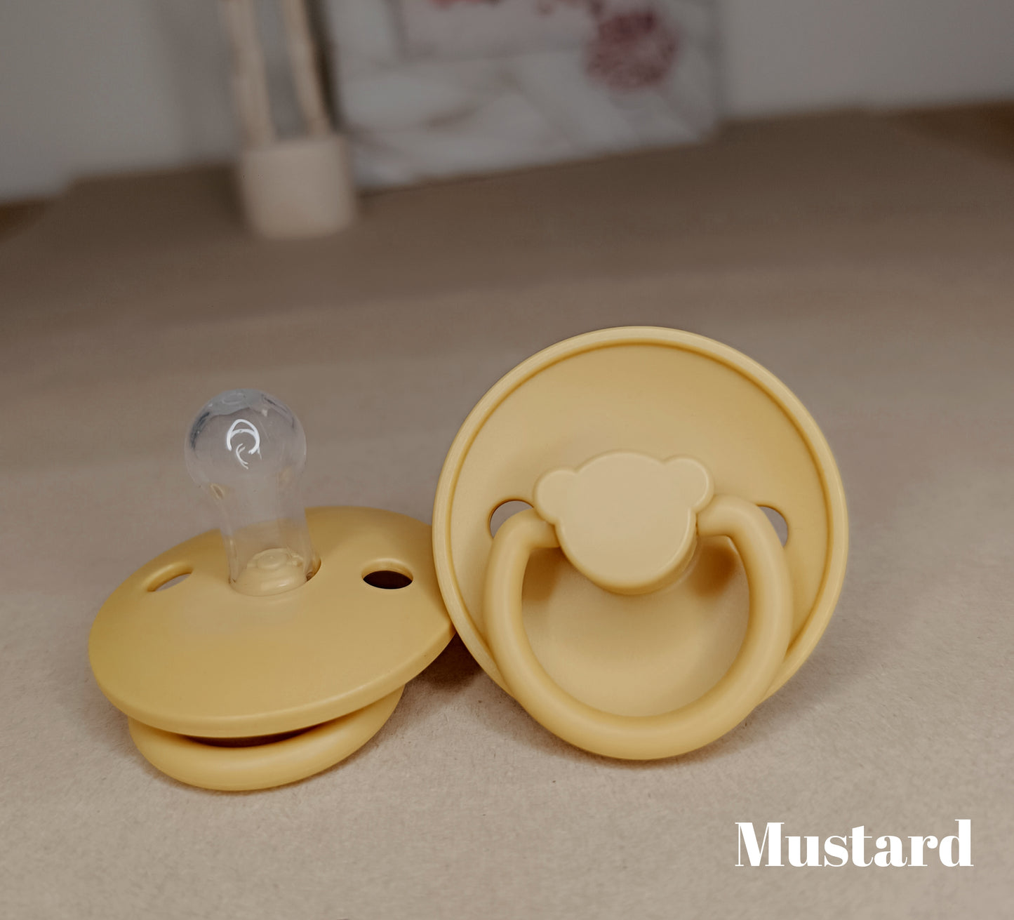 Pacifier panda- mustard
