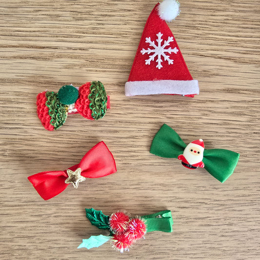 "Merry & Bright" hair clip