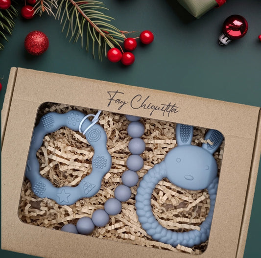 Mini teething gift box - Dark grey