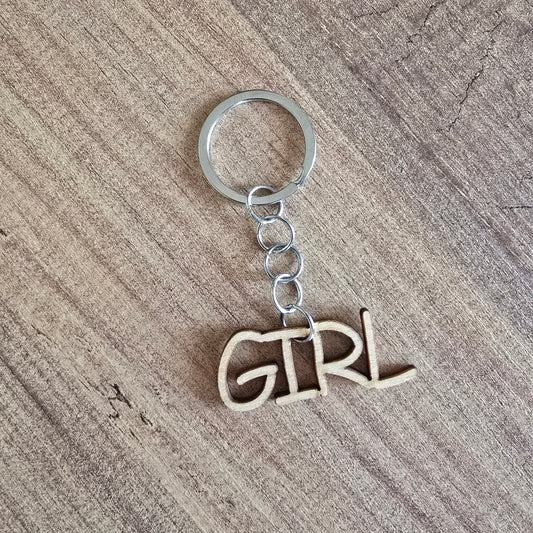 Ξύλινο Μπρελόκ “GIRL”